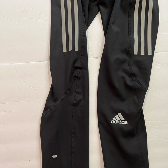 Adidas Black Aeroready Prime Green Running Leggings Womens Size XS - Picture 7 of 12